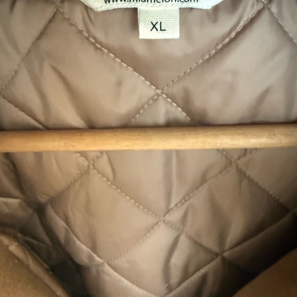 Mia Melon NWOT wool blend classic hooded Tan Utility Jacket / winter jacket - Picture 6 of 15
